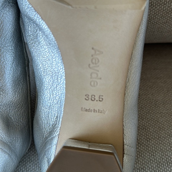 Aeyde Pippa Metallic Mary Jane Pump Size 38.5 - Picture 7 of 9